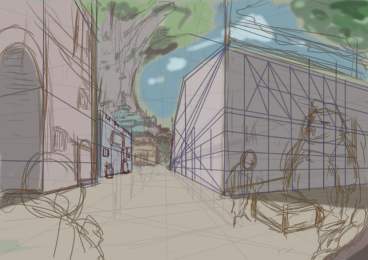 建物描くの嫌いじゃないのだけど、たぶん上手に描けないのが嫌で避けてるんだと。